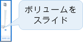 音声のボリュームの調整